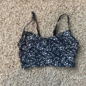 Lululemon Core Set Bra Shimmy Shimmer Black White